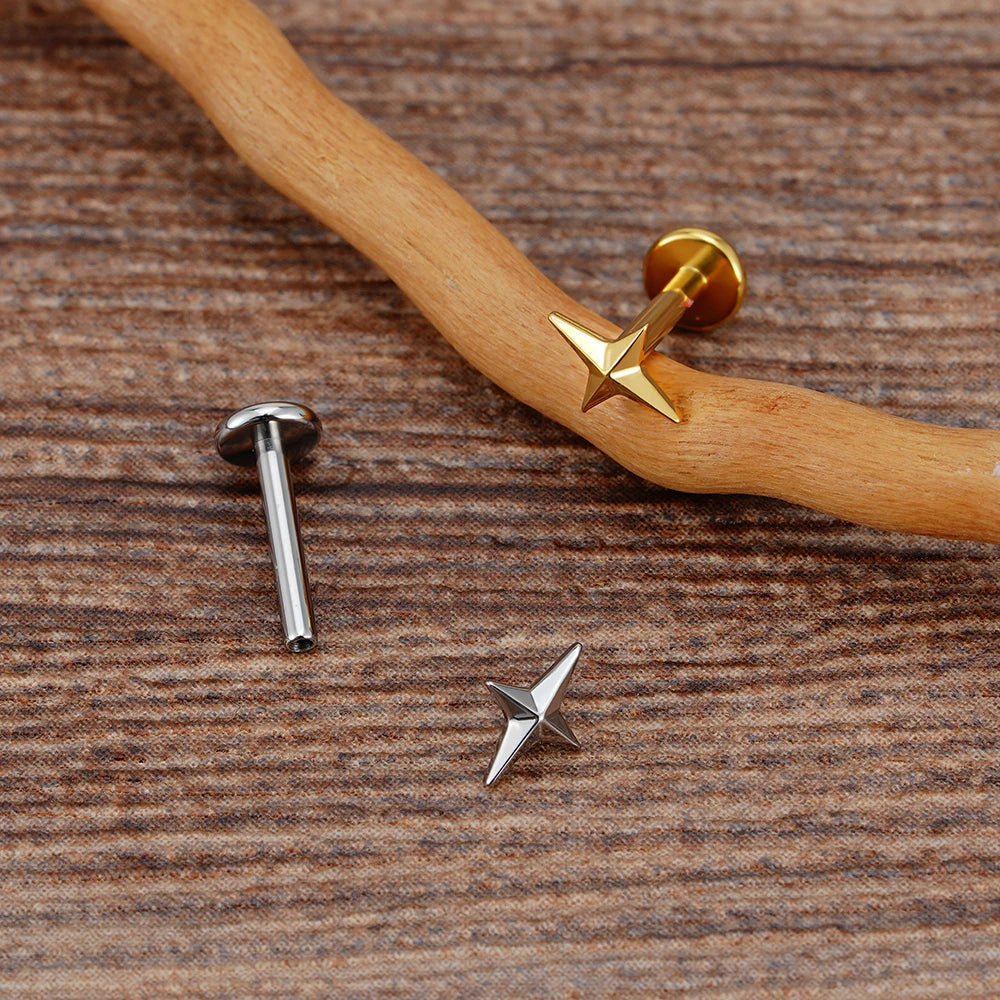 Starburst Flatback | Gold & Titanium