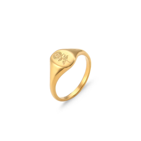 One Day | Sunflower Signet Ring
