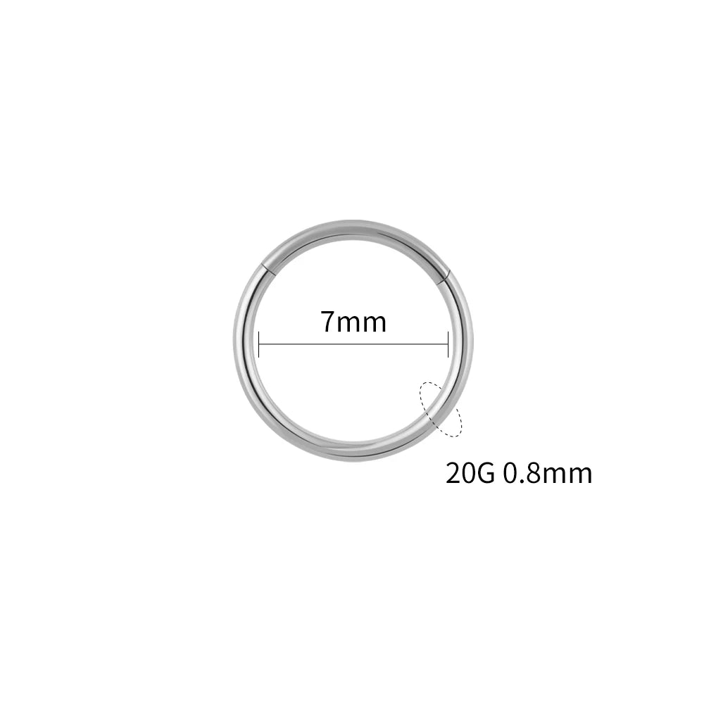 Hinged Hoop Ring | Gold & Titanium