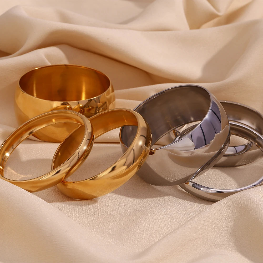Chunky Bangles | Gold & Silver