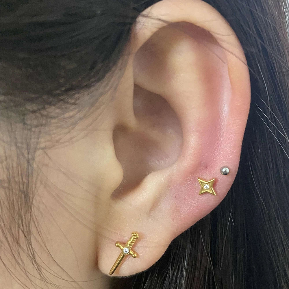 Starlit Flat Back | Gold & Titanium