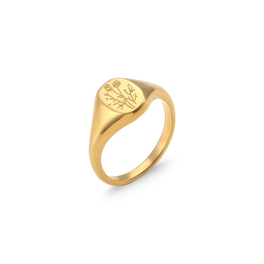 One Day | Wildflower Signet Ring
