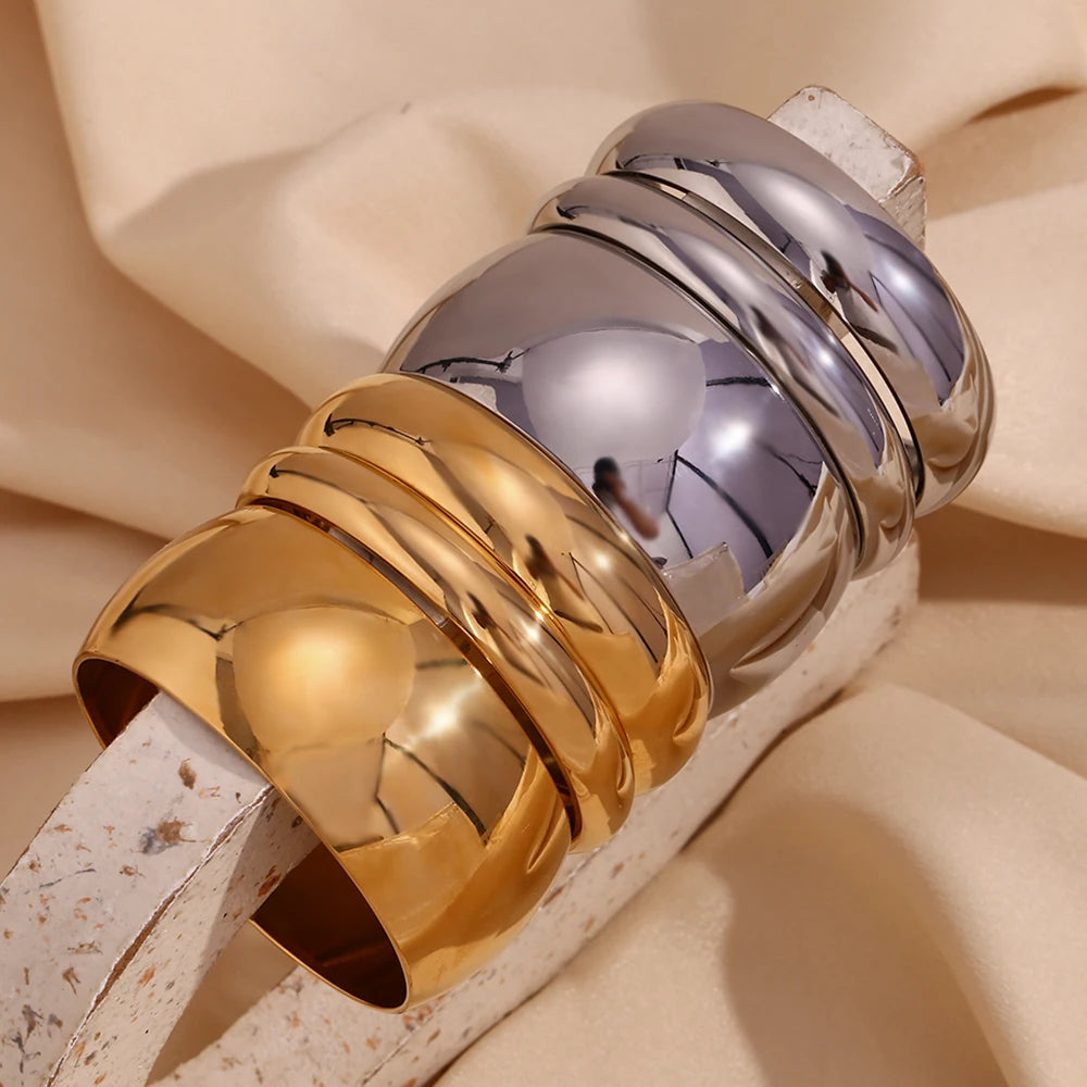 Chunky Bangles | Gold & Silver