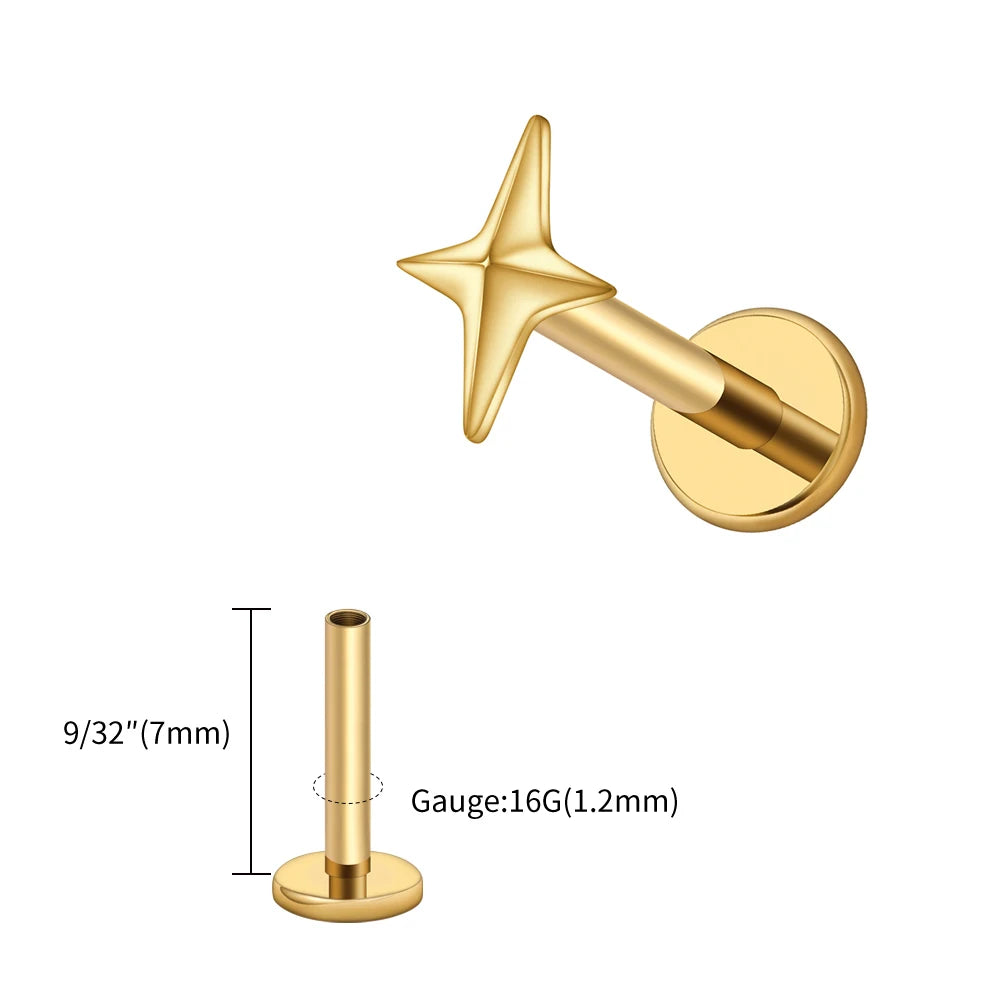 Starburst Flatback | Gold & Titanium