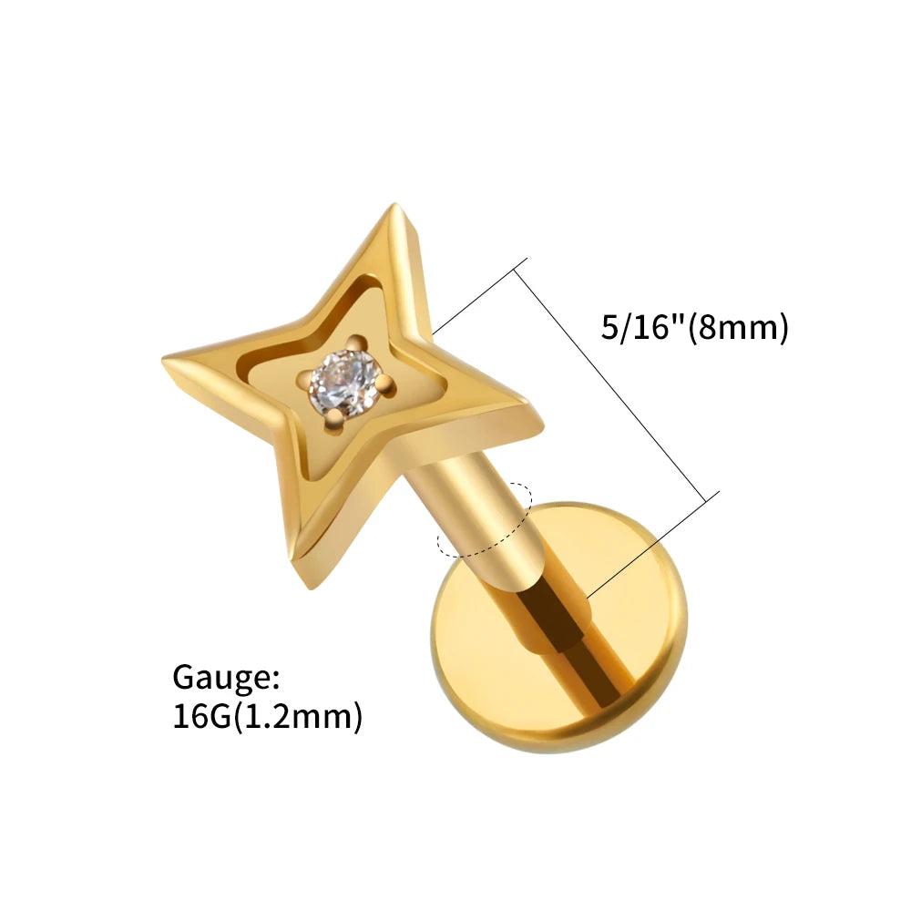 Starlit Flat Back | Gold & Titanium