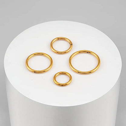 Hinged Clicker Rings | Gold & Titanium