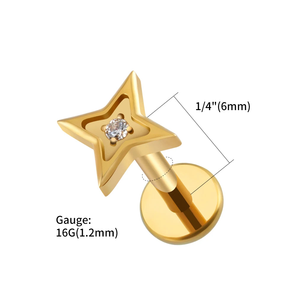 Starlit Flat Back | Gold & Titanium