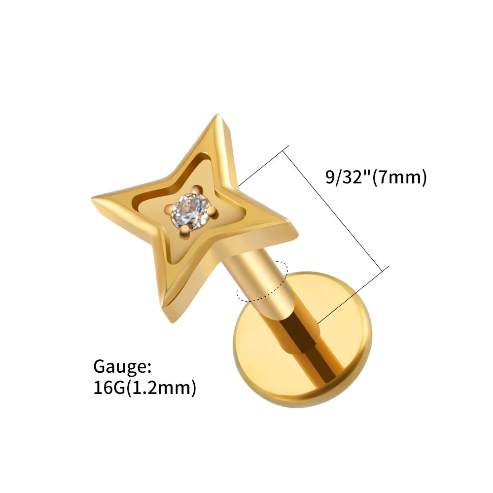 Starlit Flat Back | Gold & Titanium