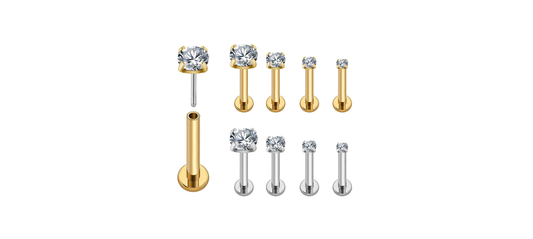 Flatback CZ Stud - Threadless Push Pin