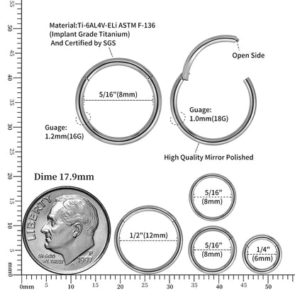 Hinged Hoop Ring | Gold & Titanium