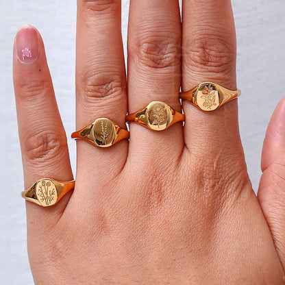 One Day | Sunflower Signet Ring