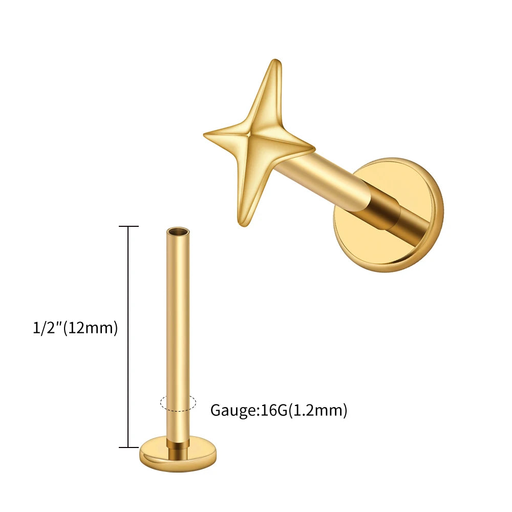 Starburst Flatback | Gold & Titanium