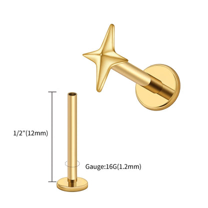 Starburst Flatback | Gold & Titanium