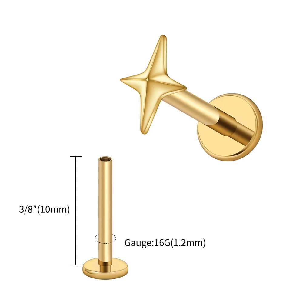 Starburst Flatback | Gold & Titanium