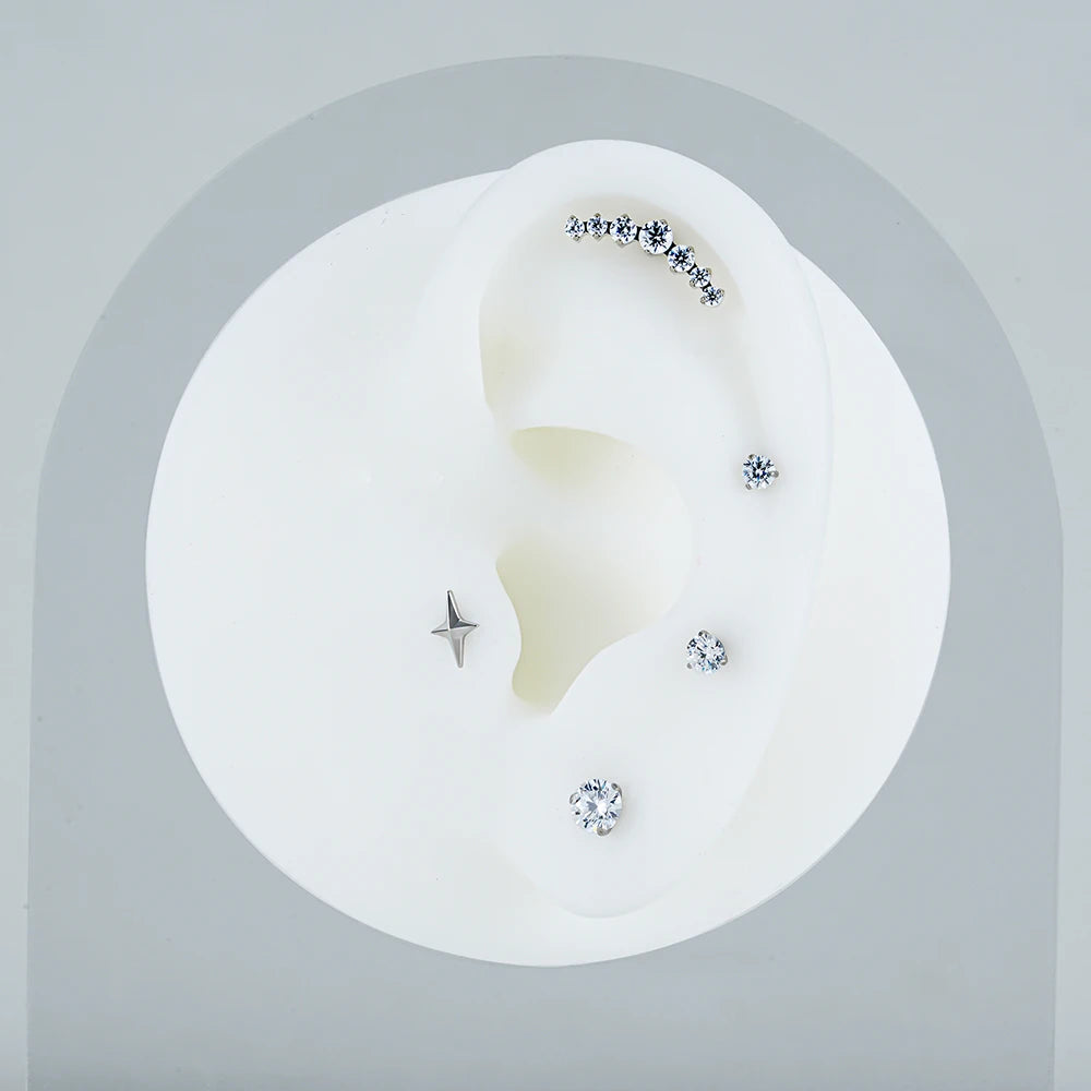 Starburst Flatback | Gold & Titanium